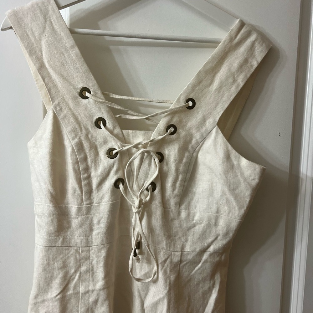J. Crew White Sleeveless Sundress with Sailor Collar - Picture 6 of 7